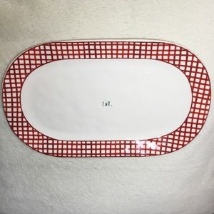 💗SOLD💗 Rae Dunn EAT Red Checkered Serving Platter New